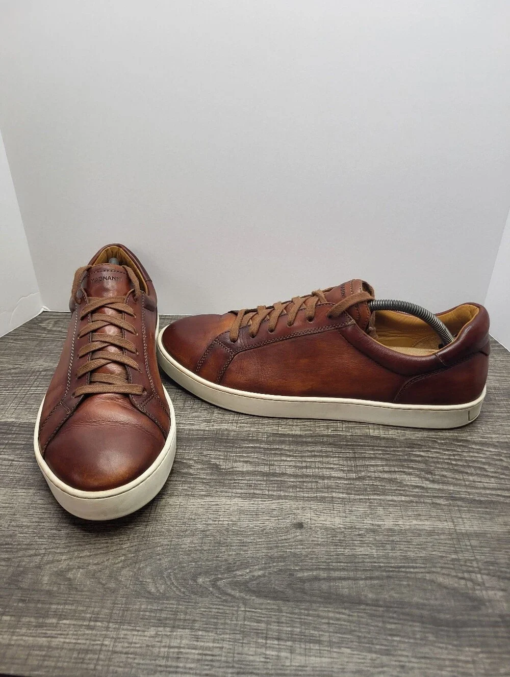 Magnanni Amadeo Brown Leather Sneakers Shoes Men's Size 11 US 44 EU